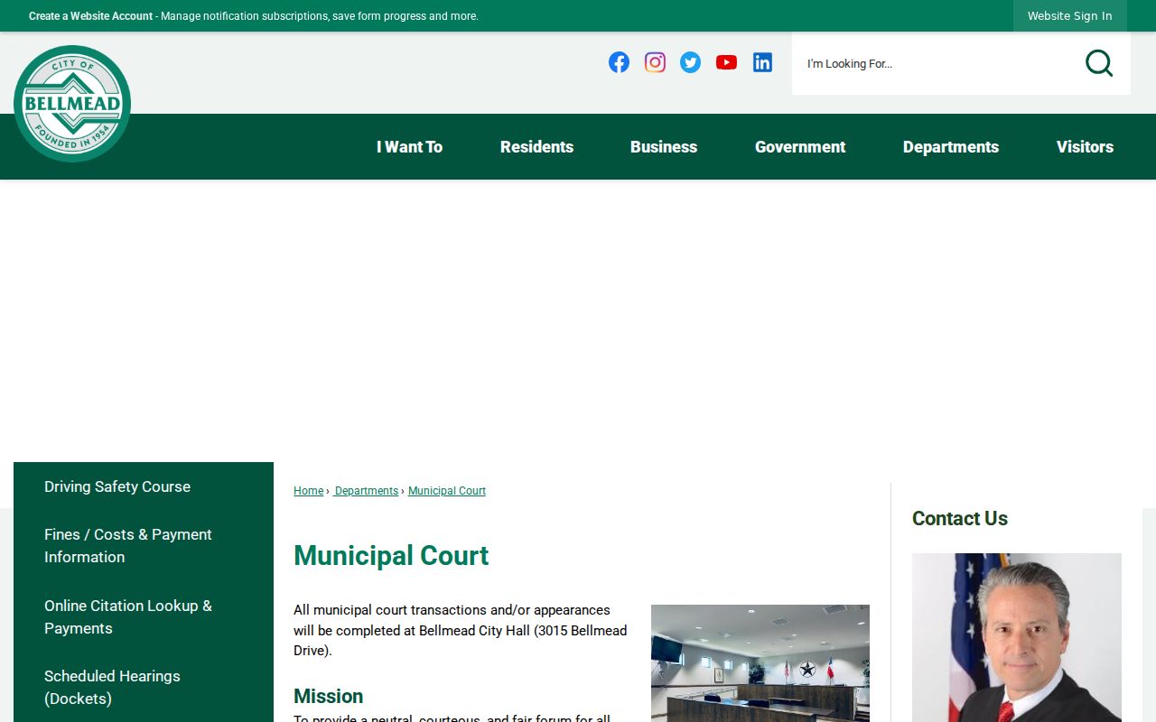 Bellmead warrant records guide, Municipal Court and City Hall public entrance